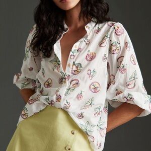 Anthropologie embroidered blouse